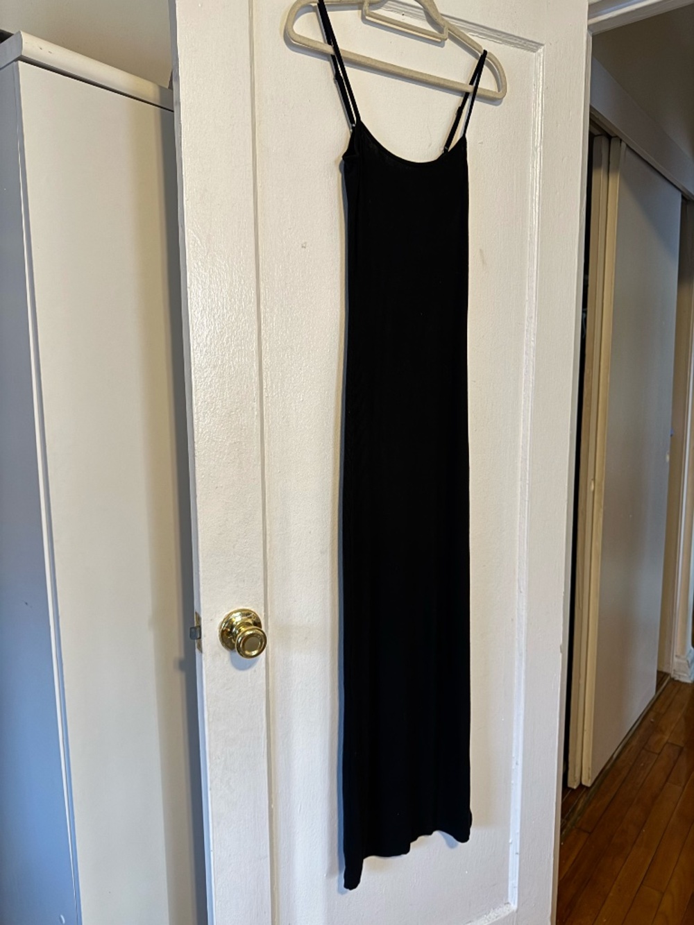 H&M Black Ribbed Adjustable Strap Dress